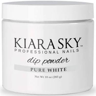 Kiara Sky Dip Powder - Pure White 10oz - Premier Nail Supply 