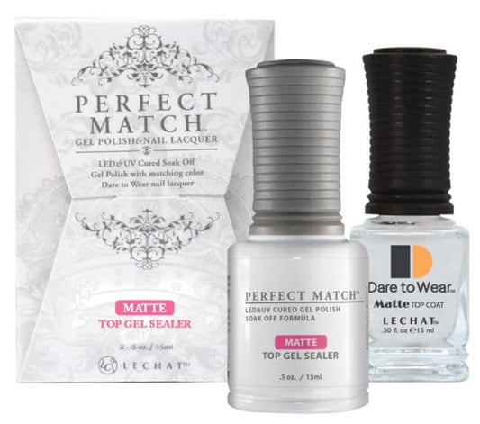 LeChat Perfect Match - Matte Top Gel Sealer 0.5 oz - #PMTM01 - Premier Nail Supply 