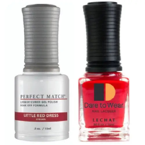 LeChat Perfect Match Gel Polish & Nail Lacquer - Little Red Dress 0.5 oz - #PMS263 - Premier Nail Supply 