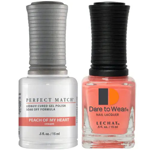 LeChat Perfect Match Gel Polish & Nail Lacquer - Peach of My Heart 0.5oz - #PMS272 - Premier Nail Supply 