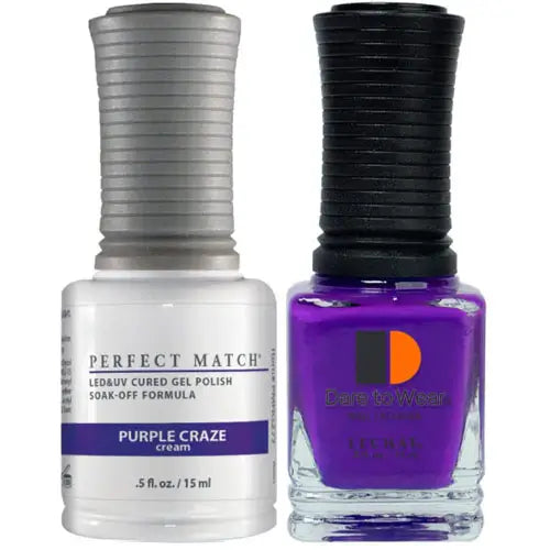 LeChat Perfect Match Gel Polish & Nail Lacquer - Purple Craze 0.5oz - #PMS277 - Premier Nail Supply 