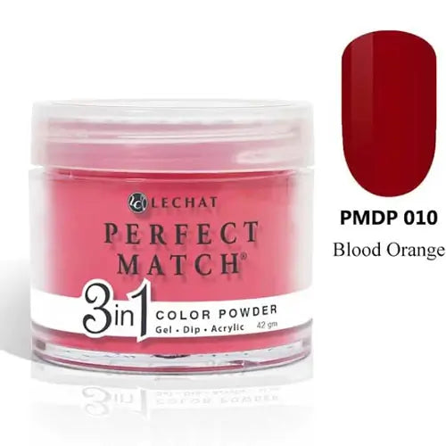 Lechat Perfect Match Dip Powder - Blood Orange 1.48 oz - #PMDP010 - Premier Nail Supply 