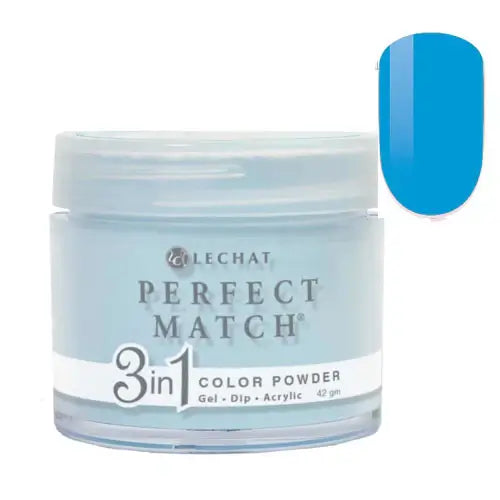 Lechat Perfect Match Dip Powder - Blue-Tiful Smile  1.48 oz - #PMDP258 - Premier Nail Supply 