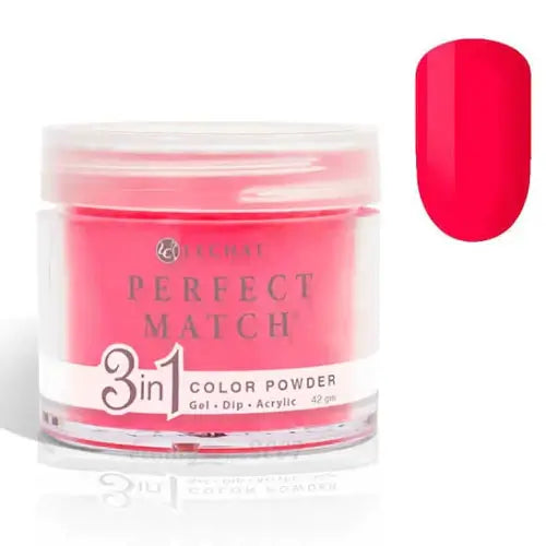 Lechat Perfect Match Dip Powder - Shocking Pink 1.48 oz - #PMDP045 - Premier Nail Supply 