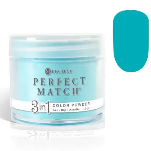 Lechat Perfect Match Dip Powder - Splash of Teal 1.48 oz - #PMDP265 - Premier Nail Supply 