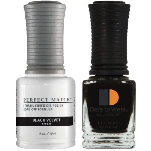 Lechat Perfect Match Gel Polish & Nail Lacquer - Black Velvet  0.5 oz - #PMS030 - Premier Nail Supply 