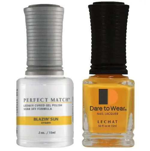 Lechat Perfect Match Gel Polish & Nail Lacquer - Blazin Sun 0.5 oz - #PMS201 - Premier Nail Supply 