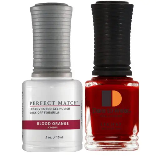 Lechat Perfect Match Gel Polish & Nail Lacquer - Blood Orange 0.5 oz - #PMS010 - Premier Nail Supply 