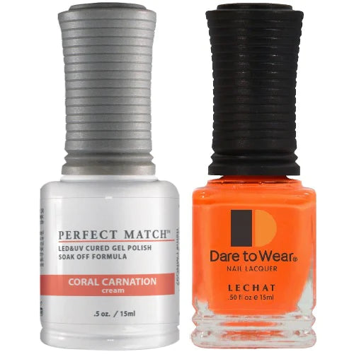 Lechat Perfect Match Gel Polish & Nail Lacquer - Coral Carnation 0.5 oz - #PMS97 - Premier Nail Supply 