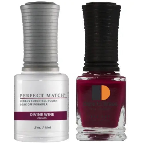 Lechat Perfect Match Gel Polish & Nail Lacquer - Divine Wine 0.5 oz - #PMS185 - Premier Nail Supply 