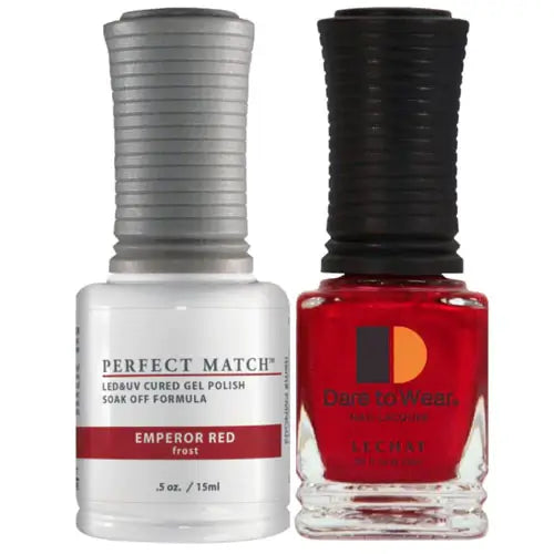 Lechat Perfect Match Gel Polish & Nail Lacquer - Emperor Red 0.5 oz - #PMS003 - Premier Nail Supply 