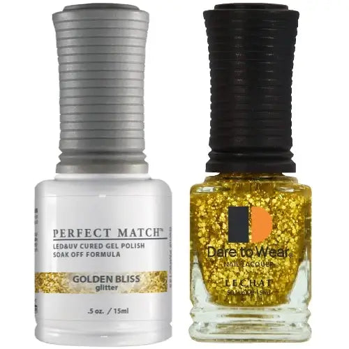 Lechat Perfect Match Gel Polish & Nail Lacquer - Golden Bliss 0.5 oz - #PMS135 - Premier Nail Supply 