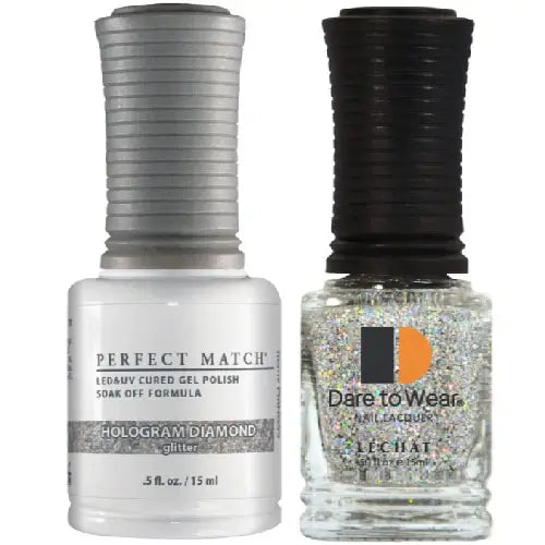 Lechat Perfect Match Gel Polish & Nail Lacquer - Hologram Diamond 0.5 oz - #PMS59 - Premier Nail Supply 