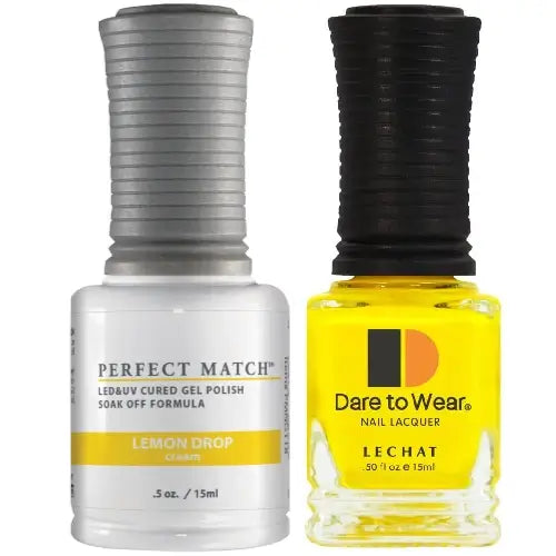 Lechat Perfect Match Gel Polish & Nail Lacquer - Lemon Drop 0.5 oz - #PMS118 - Premier Nail Supply 