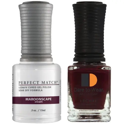 Lechat Perfect Match Gel Polish & Nail Lacquer - Maroonscape 0.5 oz - #PMS132 - Premier Nail Supply 