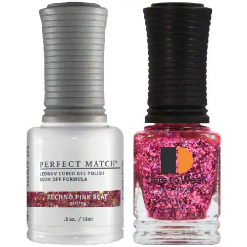 Lechat Perfect Match Gel Polish & Nail Lacquer - Techno Pink Beat 0.5 oz - #PMS58 - Premier Nail Supply 
