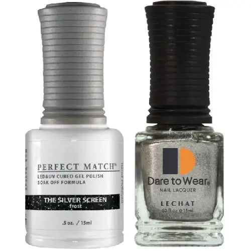 Lechat Perfect Match Gel Polish & Nail Lacquer - The Silver Screen 0.5 oz - #PMS80 - Premier Nail Supply 