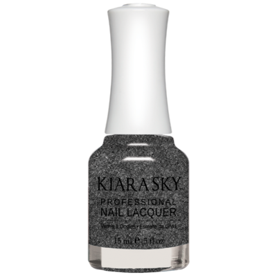 Kiara Sky All in one Nail Lacquer - Little Black Dress  0.5 oz - #N5086 -Premier Nail Supply