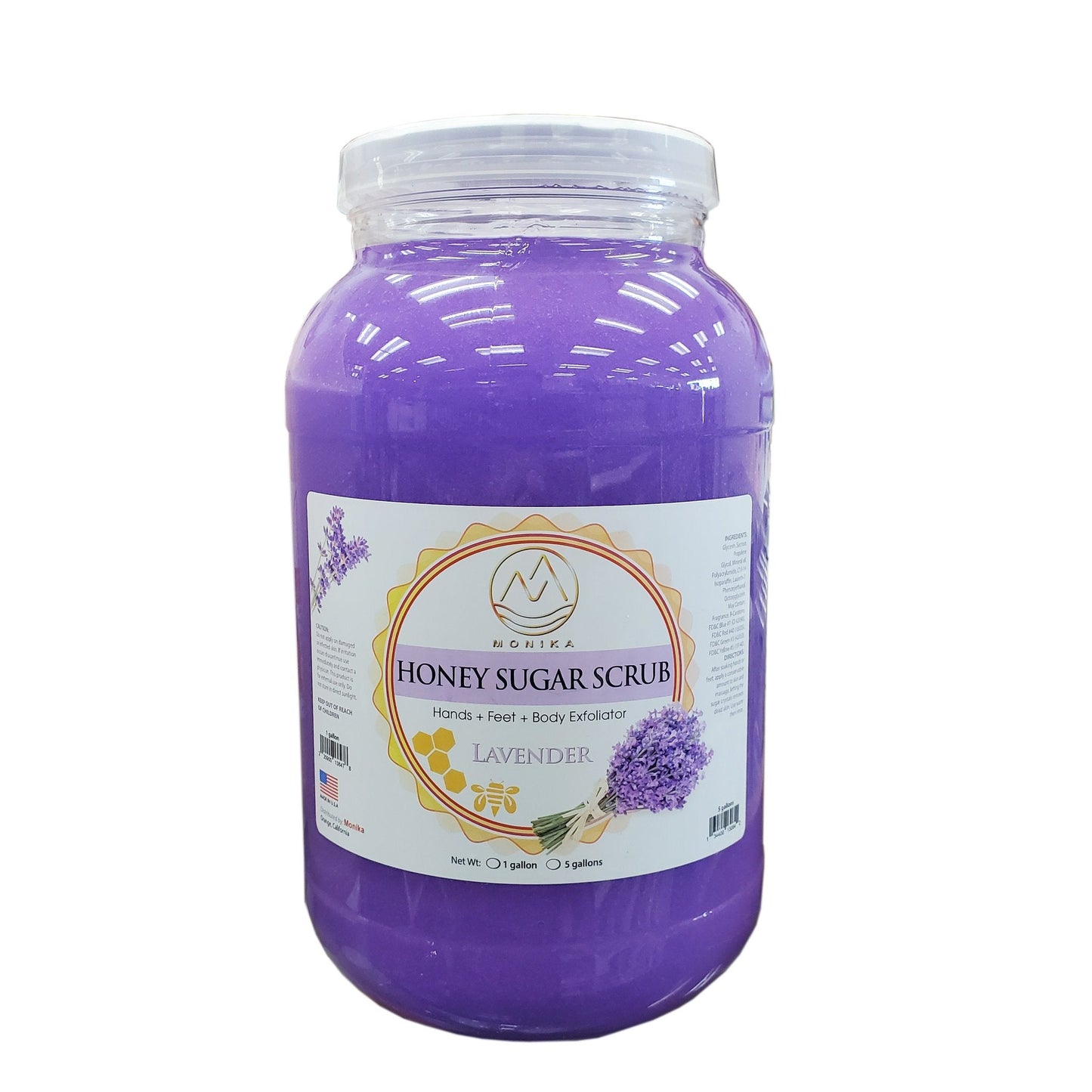 Monika Honey Sugar Scrub Lavender Case 4 Gallon - Premier Nail Supply 