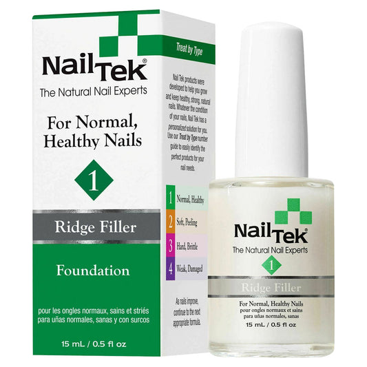 Nail Tek - Ridge Filler 1 - For Normal Healthy Nails Foundation 0.5 oz - Premier Nail Supply 