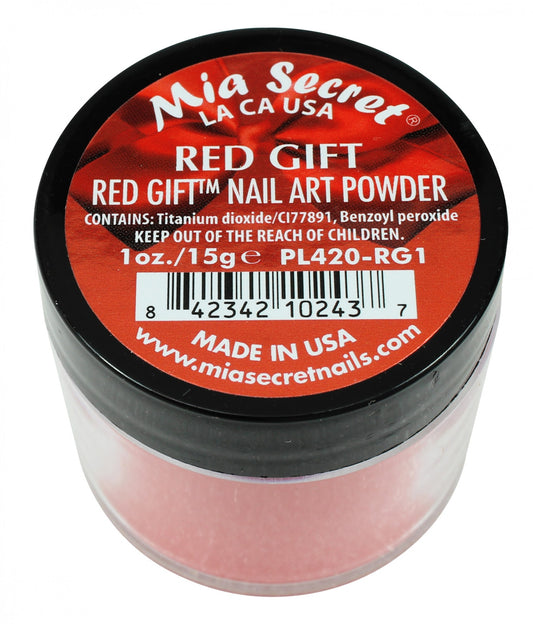 Mia Secret - Red Gift Acrylic Powder 1 oz - #PL420-RG1 - Premier Nail Supply 