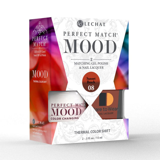Lechat Perfect Match Mood Color Changing Gel Polish - Sunset Beach 0.5 oz - #PMMDS08 - Premier Nail Supply 