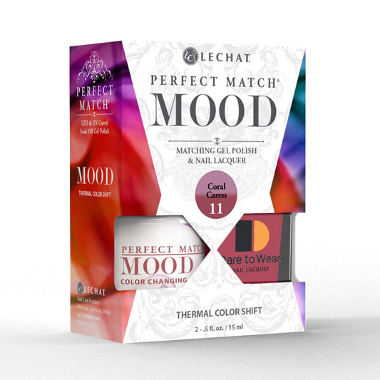 Lechat Perfect Match Mood Color Changing Gel Polish - Coral Caress 0.5 oz - #PMMDS11 - Premier Nail Supply 