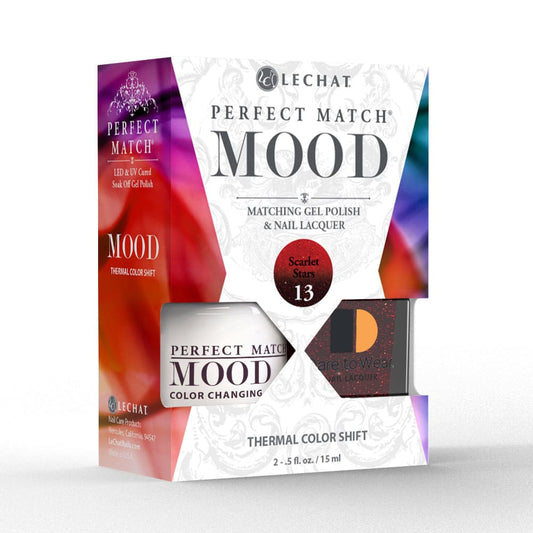 Lechat Perfect Match Mood Color Changing Gel Polish - Scarlet Stars 0.5 oz - #PMMDS13 - Premier Nail Supply 