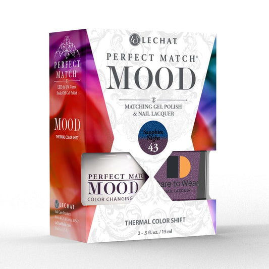 Lechat Perfect Match Mood Color Changing Gel Polish - Sapphire Night 0.5 oz - #PMMDS43 - Premier Nail Supply 