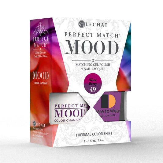 Lechat Perfect Match Mood Color Changing Gel Polish - Wine Berry  0.5 oz - #PMMDS49 - Premier Nail Supply 
