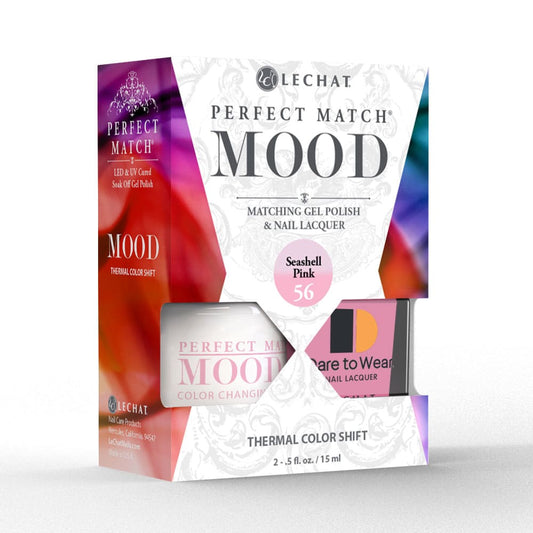 Lechat Perfect Match Mood Color Changing Gel Polish - Seashell Pink 0.5 oz - #PMMDS56 - Premier Nail Supply 