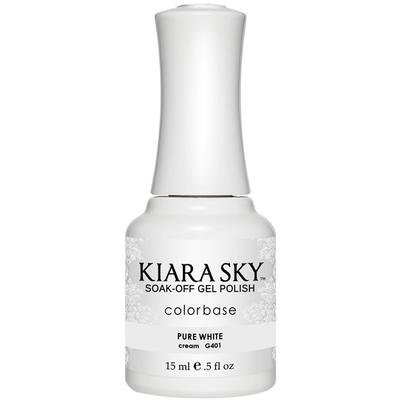 Kiara Sky Gelcolor - Pure White 0.5 oz - #G401 - Premier Nail Supply 