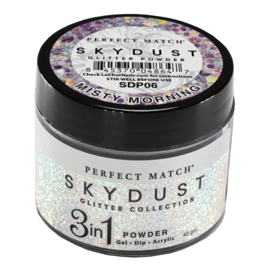 Perfect Match Glitter Powder - Misty Moring 42 gram - #SDP06 - Premier Nail Supply 