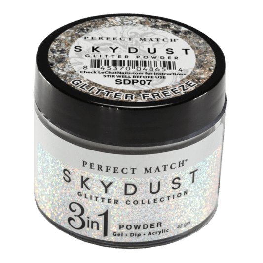 Perfect Match Glitter Powder - Midnight Fusion 42 gram - #SDP07 - Premier Nail Supply 