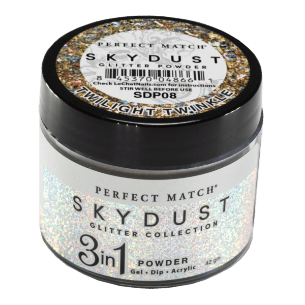 Perfect Match Glitter Powder- Twilight Twinkle 42 gram - #SDP08 - Premier Nail Supply 