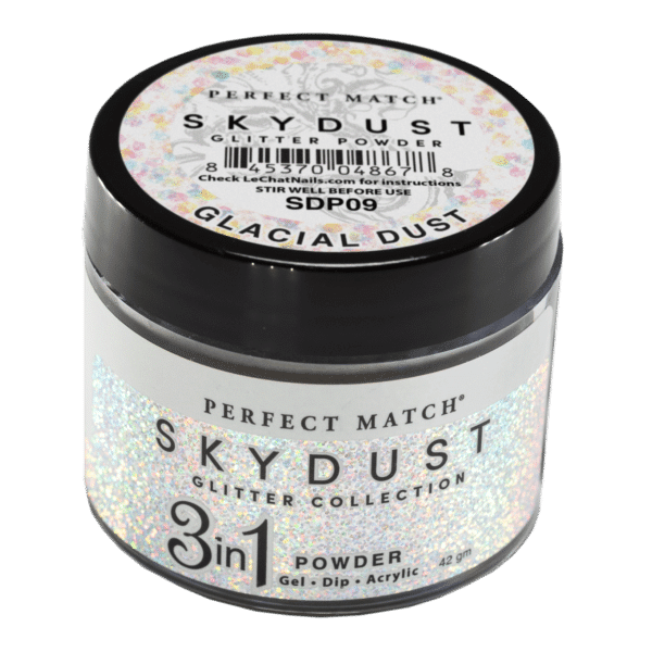 Perfect Match Glitter Powder - Glacial Dust 42 gram - #SDP09 - Premier Nail Supply 