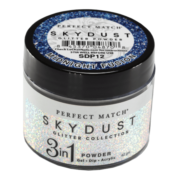 Perfect Match Glitter Powder - Midnight Fusion 42 gram - #SDP12 - Premier Nail Supply 