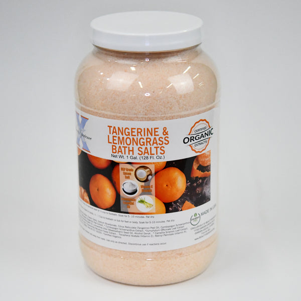 Scent Xperience Organic Tangerine & Lemongrass Bath Salt 1 gallon - Premier Nail Supply 