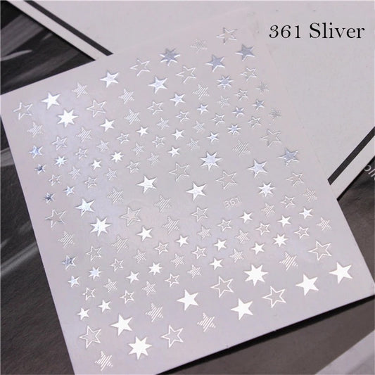 Silver Star Sticker - Premier Nail Supply 