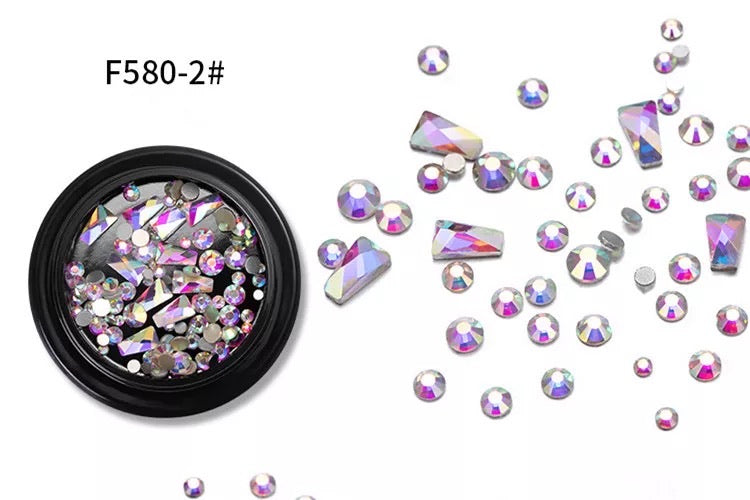 Rainbow Rhinestones Mix - F580-2 - Premier Nail Supply 