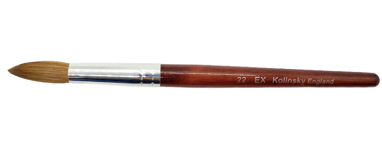 Ex-acrylic nail brush kolinsky size 22 - #BEXS22 - Premier Nail Supply 