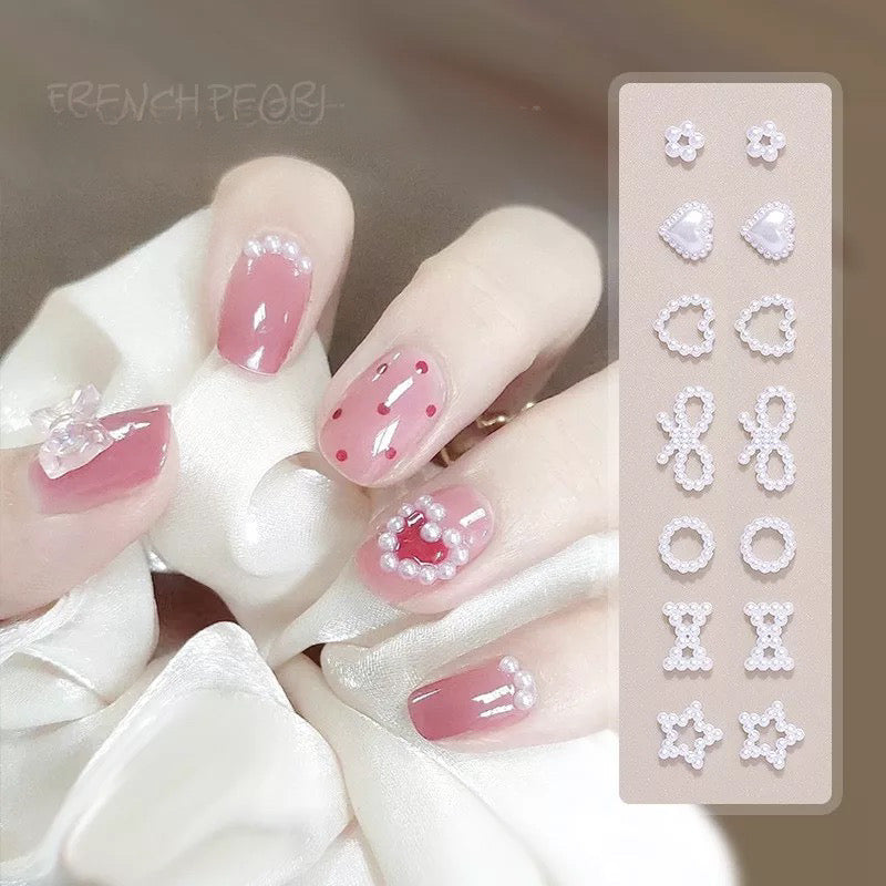 Acrylic Pearl Nails Charms - Nail Art Decorations Manicure Accessories  1mm/2mm/3