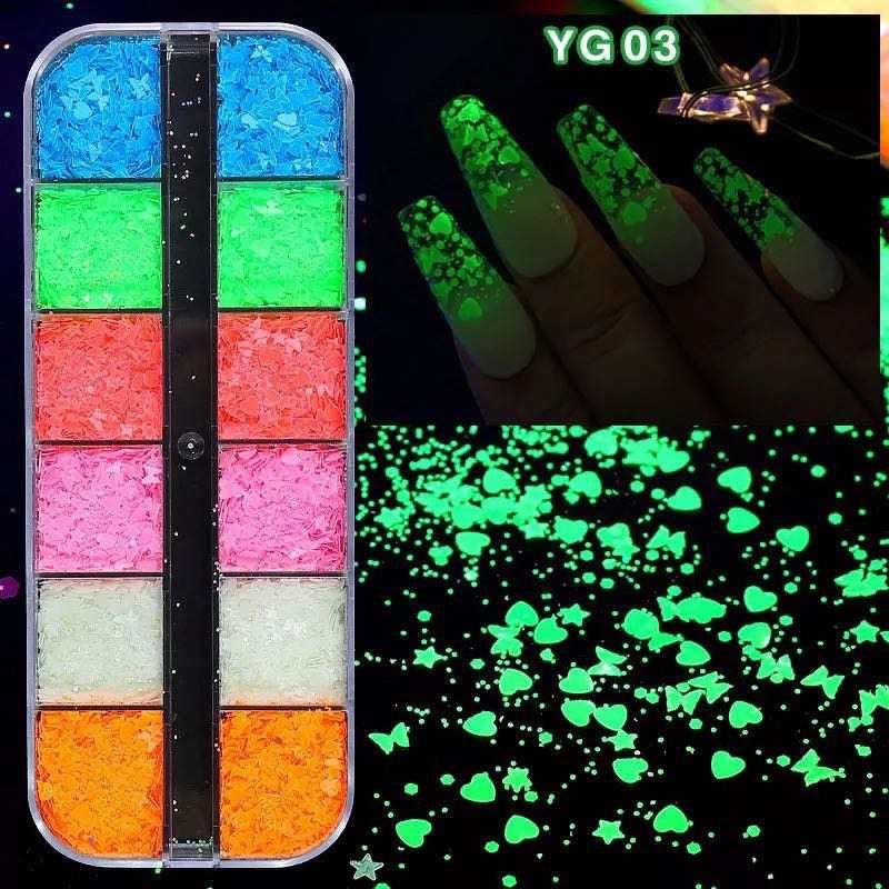 Luminous Sequins Glow in The Dark YG03 - Premier Nail Supply 