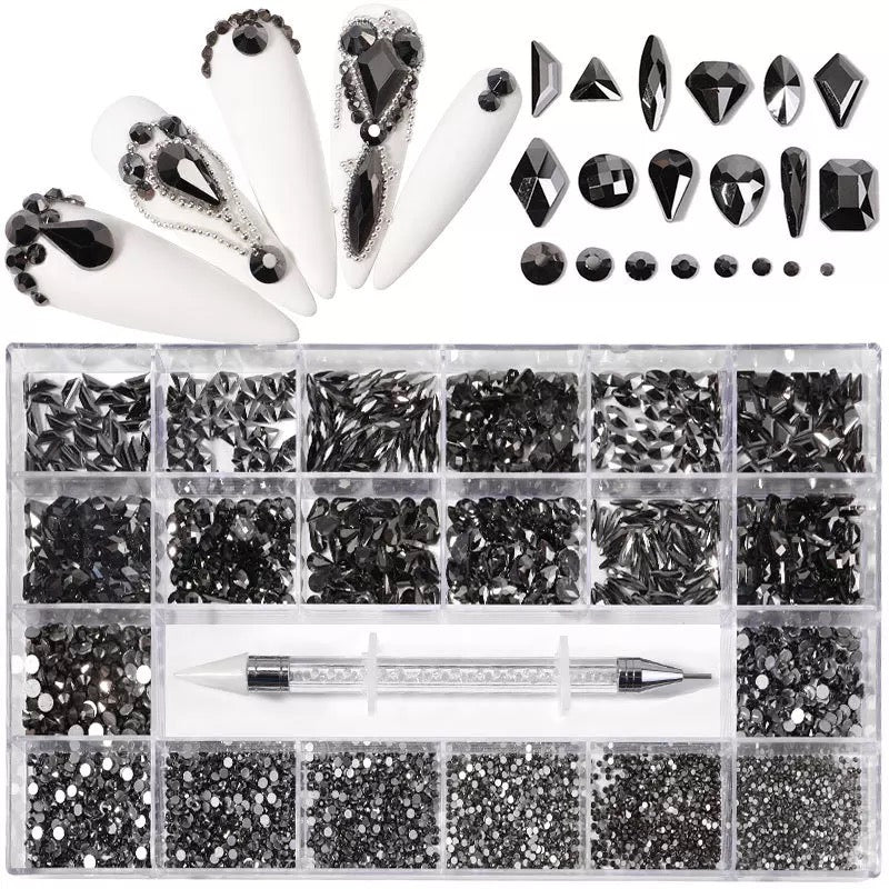 Luxury Black Rhinestone Kit RH0013 - Premier Nail Supply 