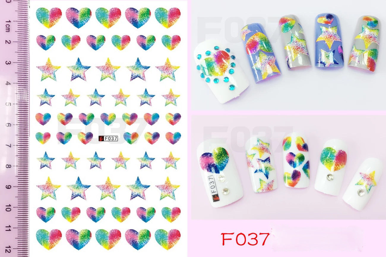 Heart & Stars F037 - Premier Nail Supply 