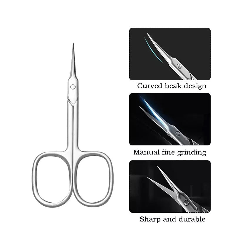 Curved Nail Scissors stainless Steel -#69558 - Premier Nail Supply 