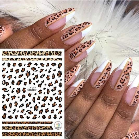 Leopard Skin Nail Sticker CA367 - Premier Nail Supply 