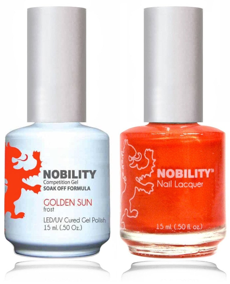 Lechat Nobility Gel Polish & Nail Lacquer - Golden Sun 0.5 oz - #NBCS044 - Premier Nail Supply 