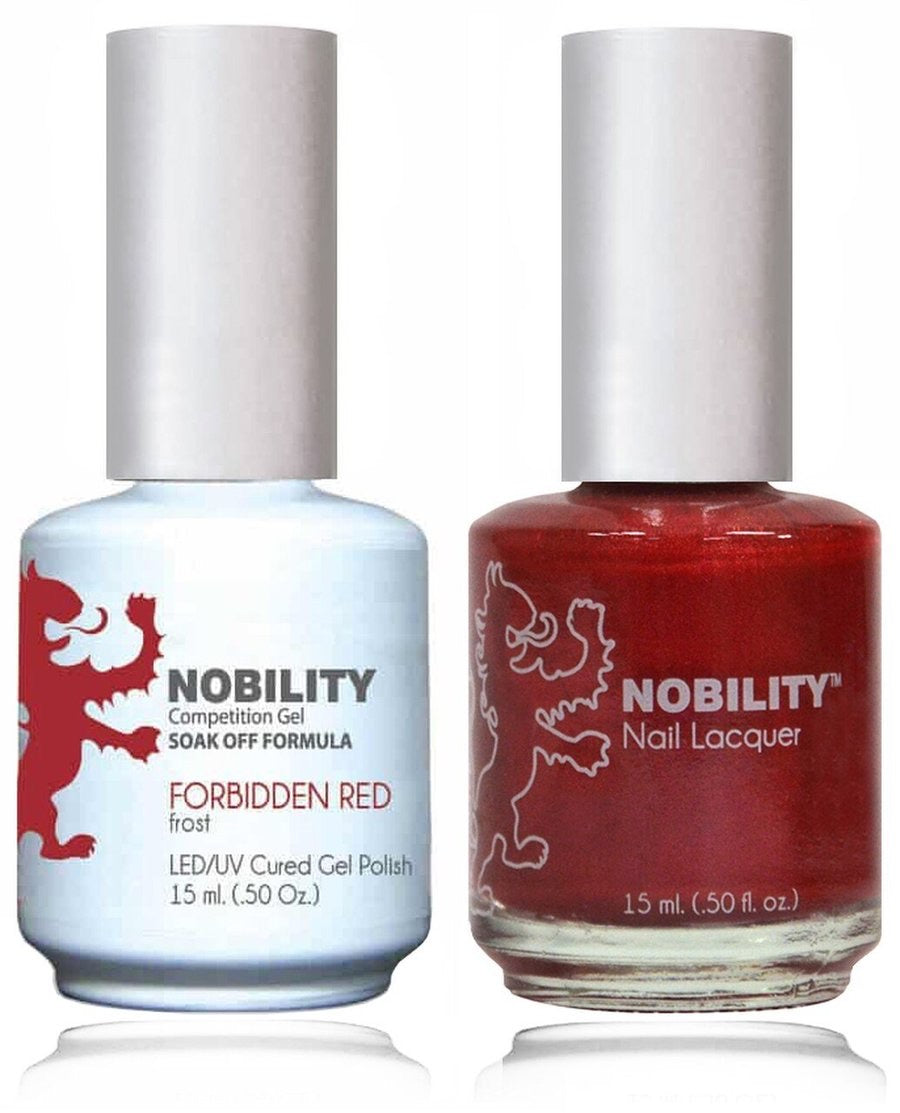 Lechat Nobility Gel Polish & Nail LacquerForbidden Red 0.5 oz - #NBCS013 - Premier Nail Supply 