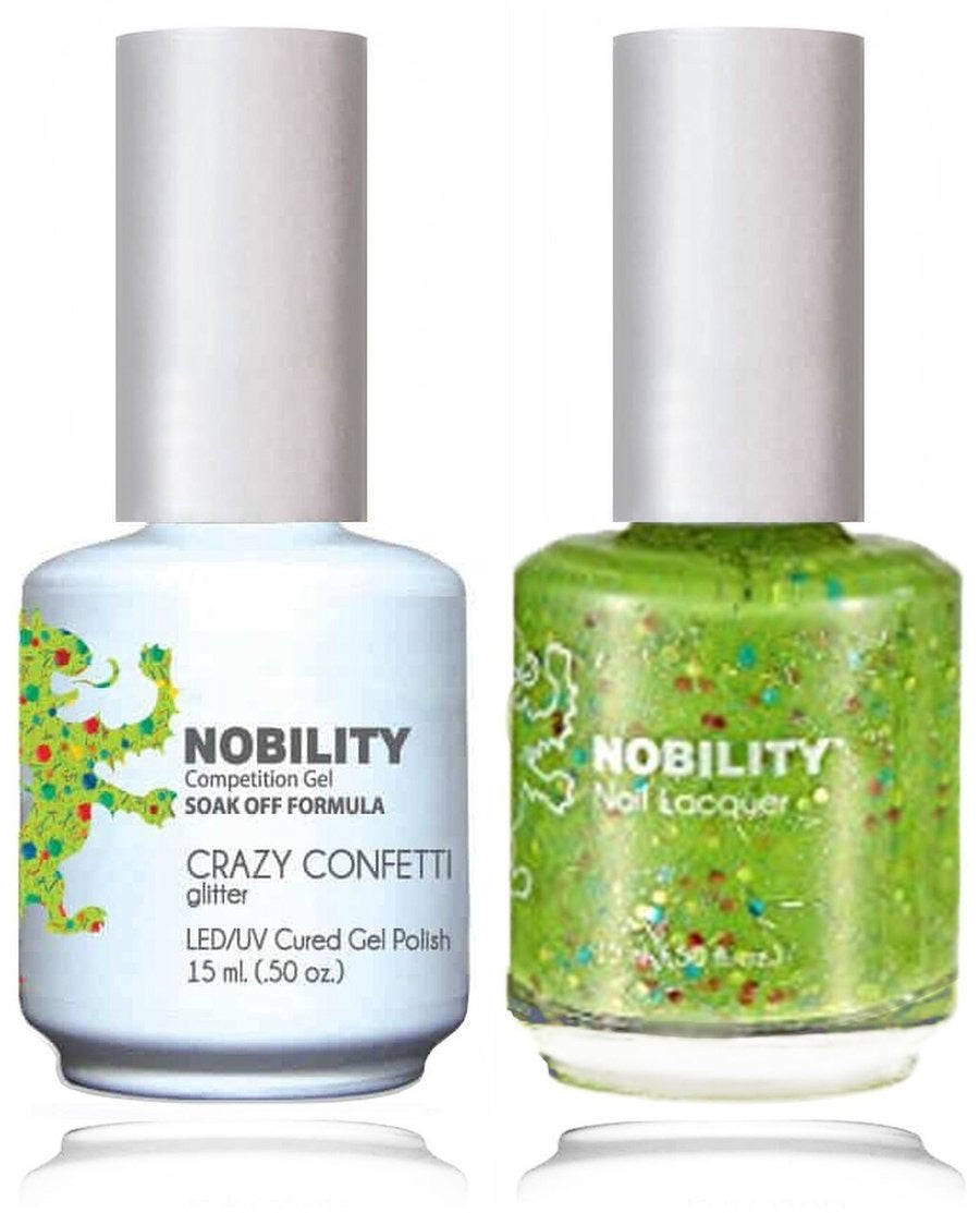 Lechat Nobility Gel Polish & Nail Lacquer - Crazy Confetti 0.5 oz - #NBCS108 - Premier Nail Supply 